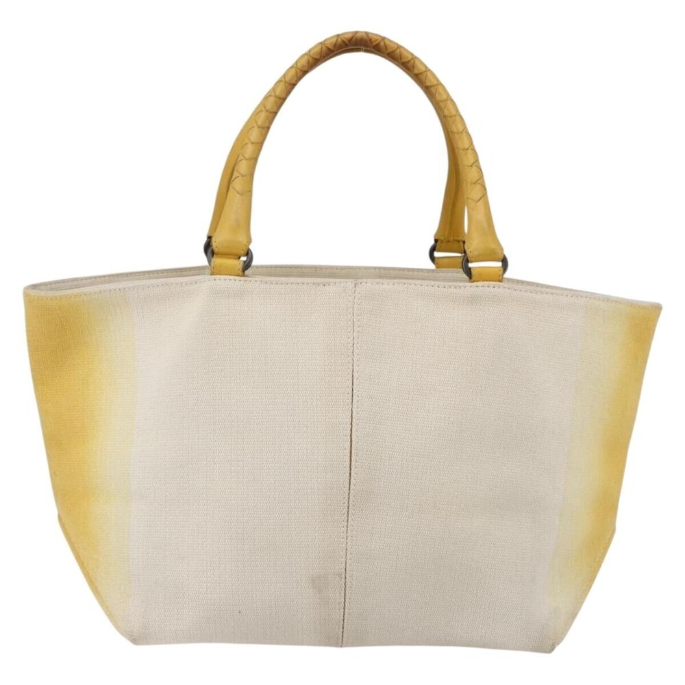 Bottega Veneta Braided Handle Open Canvas with Leather